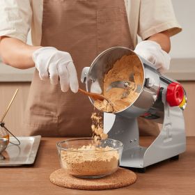 500g Commercial Spice Grinder Electric Grain Mill Grinder High Speed (Option: silver)