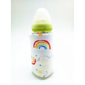 USB Milk Water Warmer Travel Stroller Insulated Bag Portable Baby Nursing Bottle Heater Cover Baby Food Warmer Bottle Warmer (Option: Rainbow)