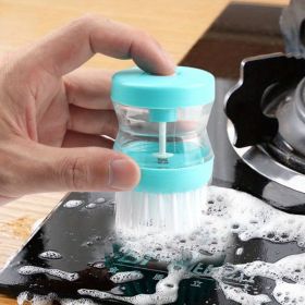1pc/10pcs; Dish Brush With Soap Dispenser; For Dishes Pot Pan Kitchen Sink Scrubbing; Kitchen Gadgets; Kitchen Stuff; Kitchen Accessories; Home Kitche (Color: Blue, Quantity: 10PCS)