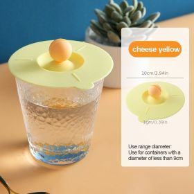 1pc Food Grade Silicone Cup Lid Mug Covers; Anti-dust Leak-proof Cup Coffee Mug Cover; Airtight Seal Lids Cap; Drink Cup Covers For Hot And Cold (Color: yellow)