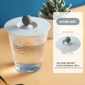 1pc Food Grade Silicone Cup Lid Mug Covers; Anti-dust Leak-proof Cup Coffee Mug Cover; Airtight Seal Lids Cap; Drink Cup Covers For Hot And Cold (Color: Grey)